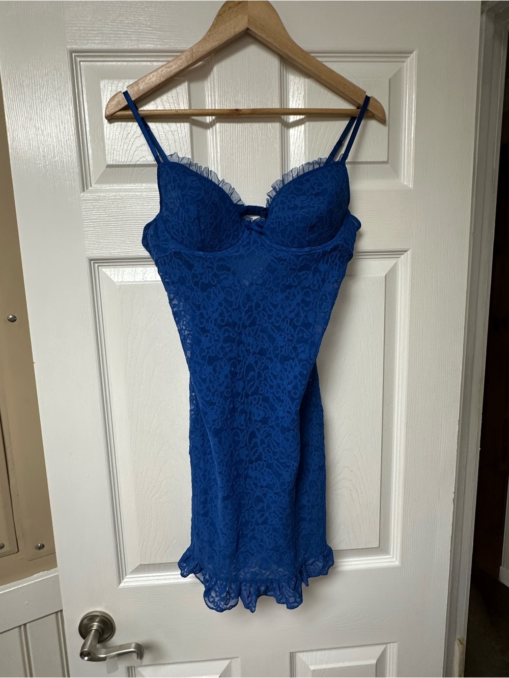 Blue Lace Chemise Lingerie